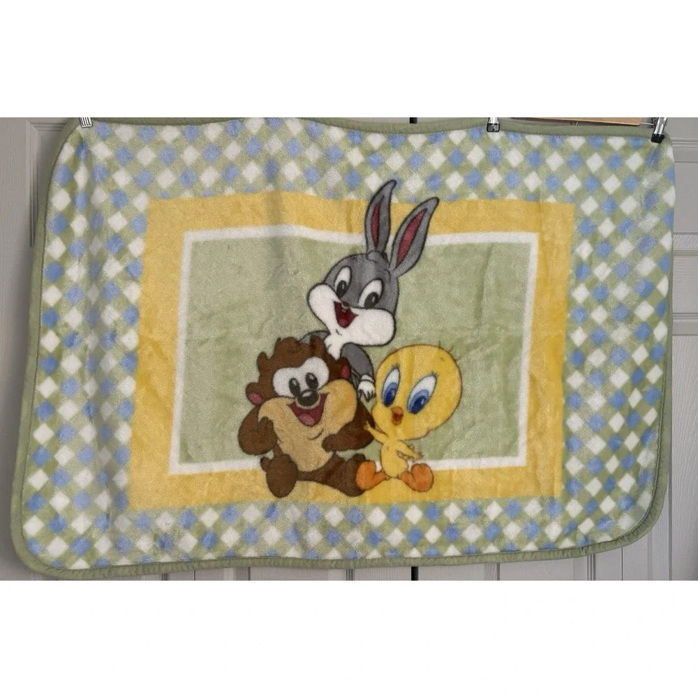 Vintage Looney Tunes Baby Looney Tunes‎ Plush Soft Baby Blanket Throw 30